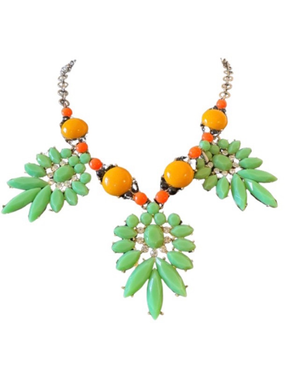 green vintage necklace